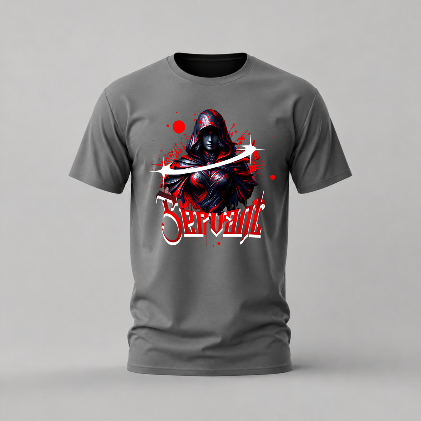 SERVANT Hooded Figure Graphic T-Shirt