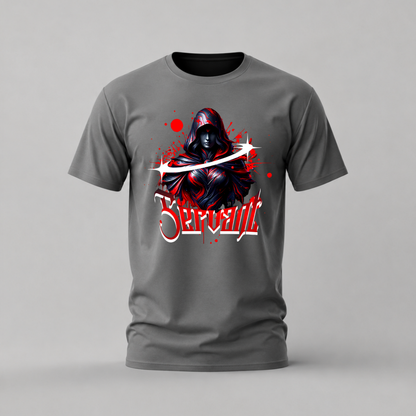 SERVANT Hooded Figure Graphic T-Shirt