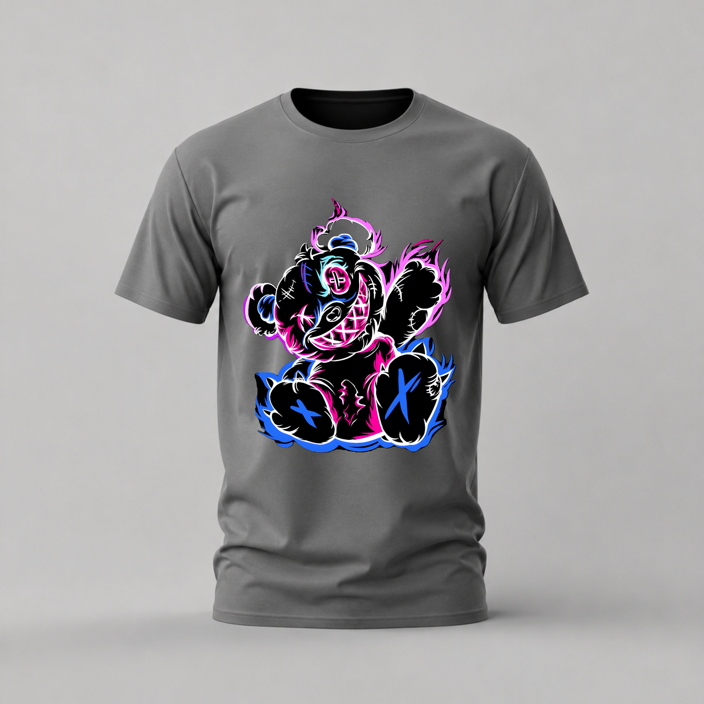 NEON TEDDY BEAR Graphic T-Shirt