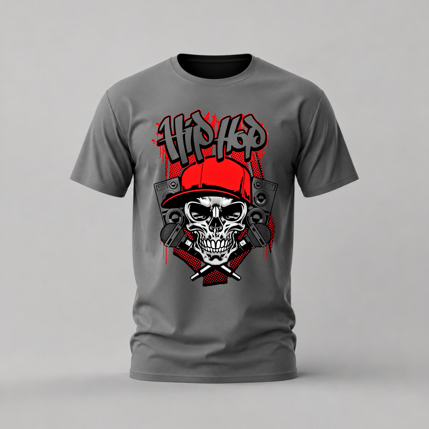 HIP HOP Skull Graphic T-Shirt