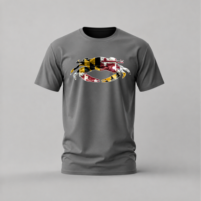 MARYLAND Flag Crab Graphic T-Shirt
