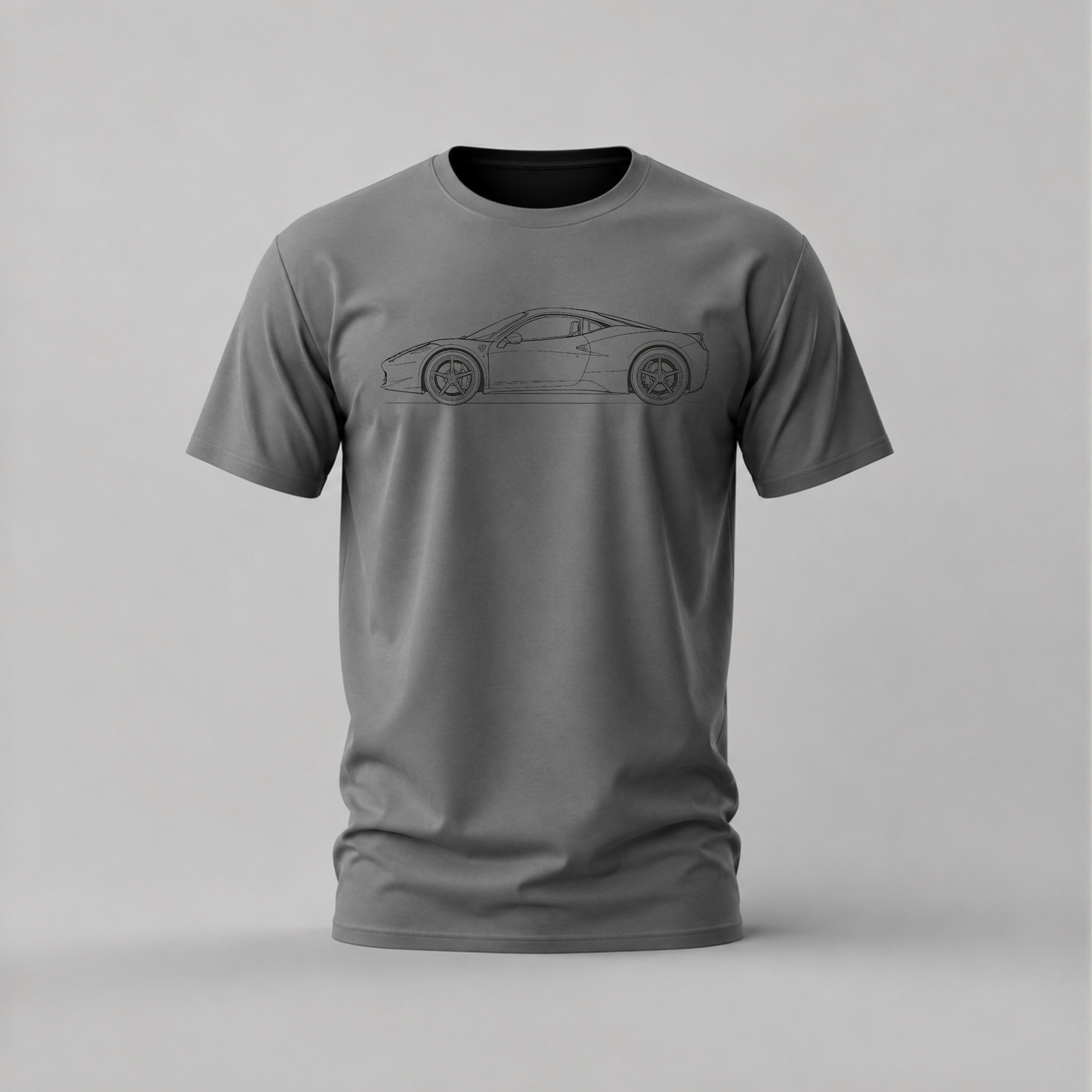 FERRARI Supercar Line Art Graphic T-Shirt