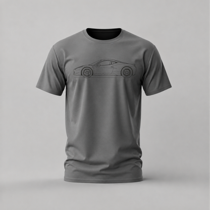 FERRARI Supercar Line Art Graphic T-Shirt