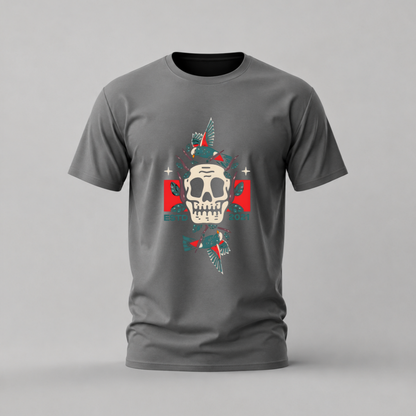SKULL & BIRDS ESTD 2021 Graphic T-Shirt