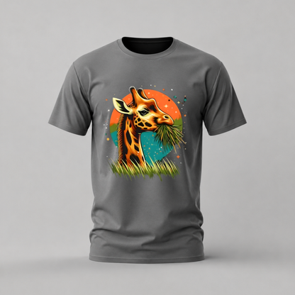 GIRAFFE SUNSET Graphic T-Shirt