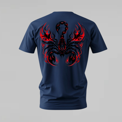 RED TRIBAL SCORPION Graphic T-Shirt