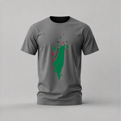 FREE PALESTINE Map Graphic T-Shirt