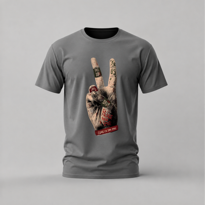 PEACE SIGN Hand Graphic T-Shirt