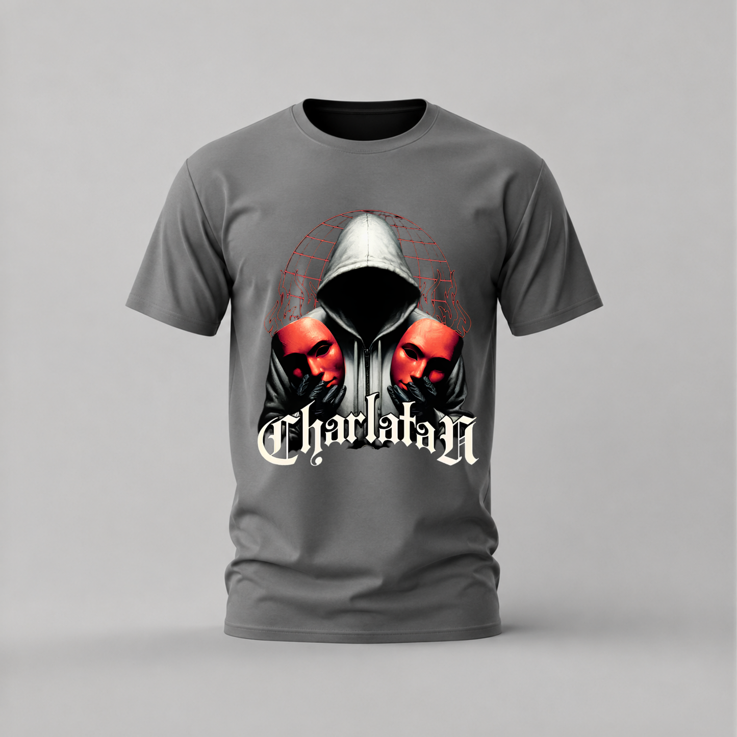 CHARLATAN Masks Graphic T-Shirt