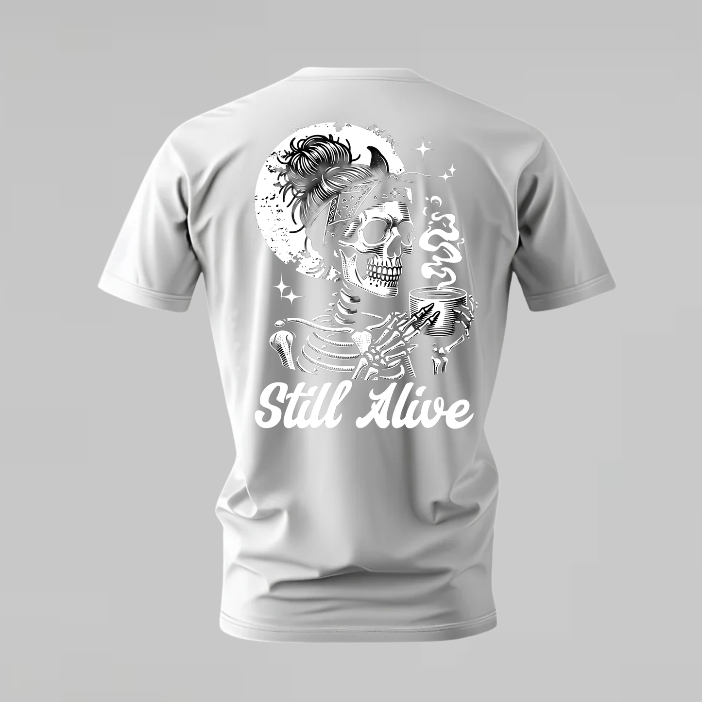 STILL ALIVE Skeleton Graphic T-Shirt