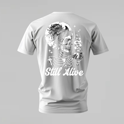 STILL ALIVE Skeleton Graphic T-Shirt