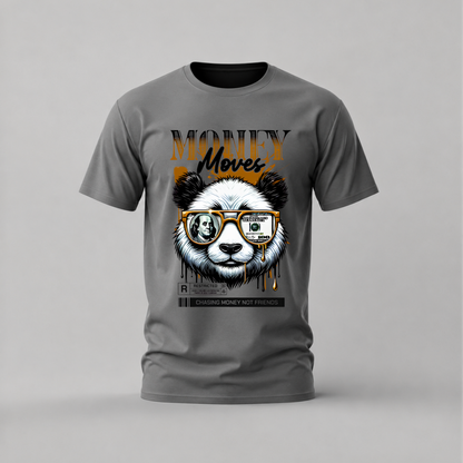 MONEY MOVES Panda Graphic T-Shirt