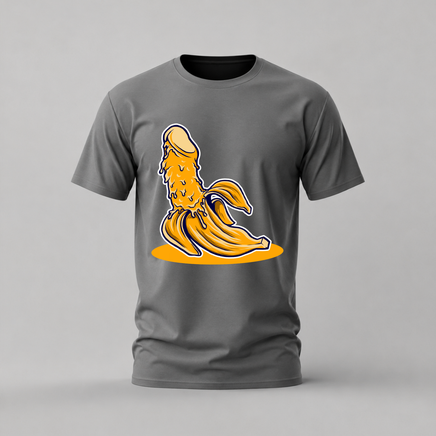 PEELED BANANA Phallic Graphic T-Shirt
