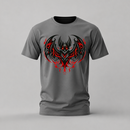 DARK DEMON Bat Graphic T-Shirt