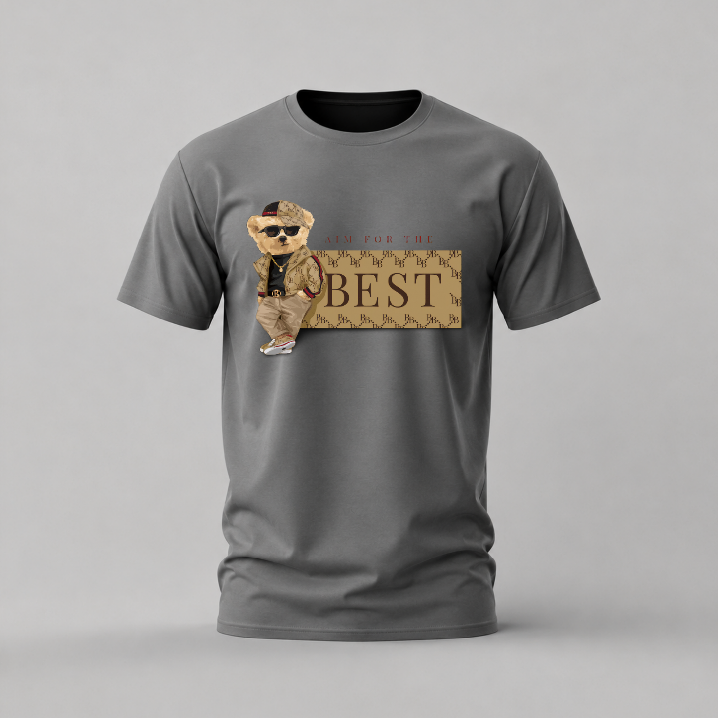 AIM FOR THE BEST Teddy Graphic T-Shirt