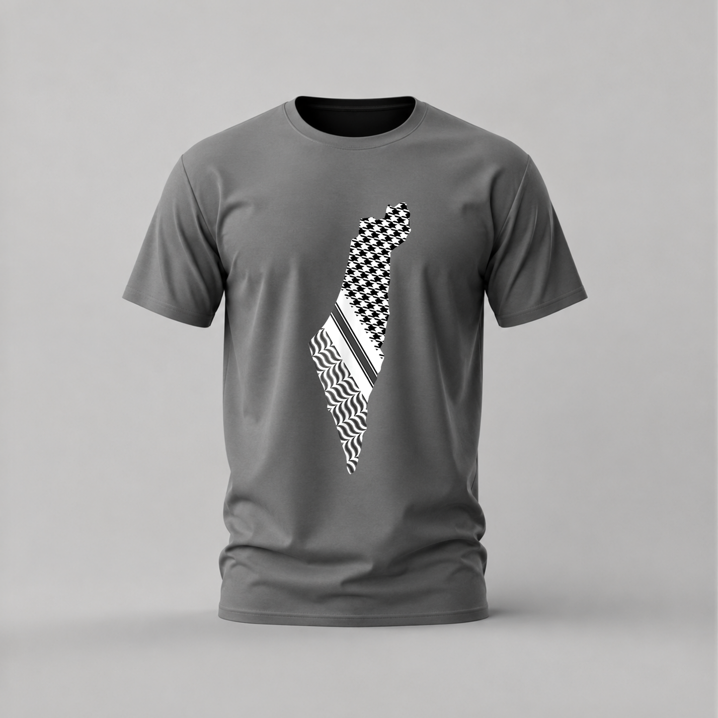PALESTINE Keffiyeh Map Graphic T-Shirt