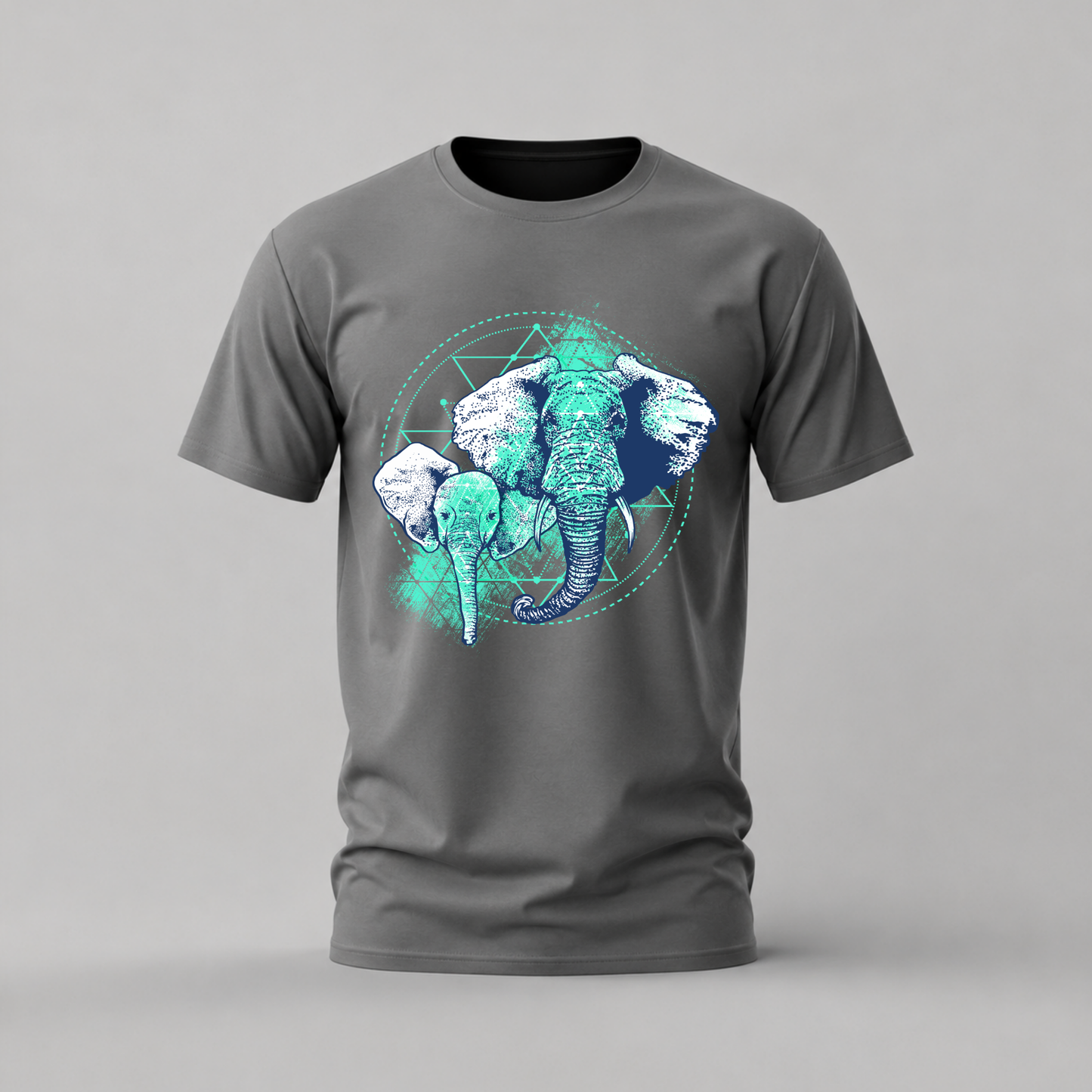 GEOMETRIC ELEPHANTS Graphic T-Shirt