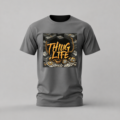 THUG LIFE Gold Graphic T-Shirt
