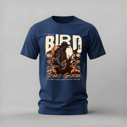 BIRD SCARY GUITAR Graphic T-Shirt