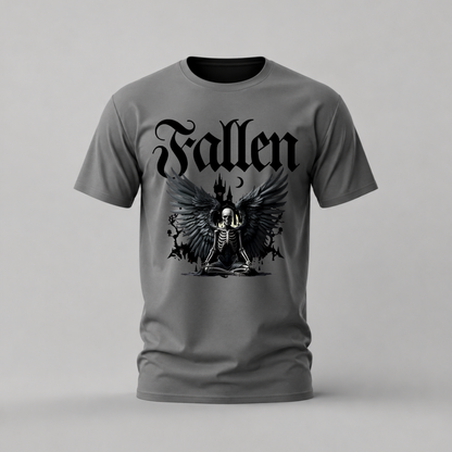 MEDITATING SKELETON Wings Graphic T-Shirt
