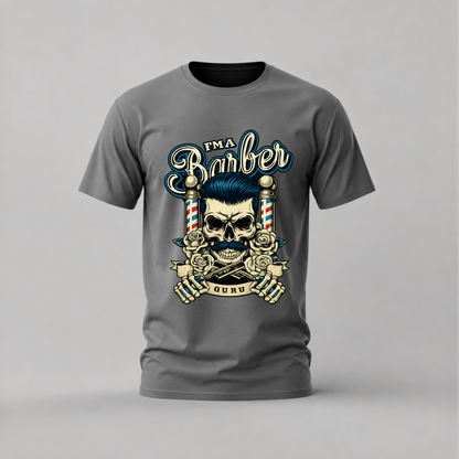 FMA BARBER Guru Skull Graphic T-Shirt