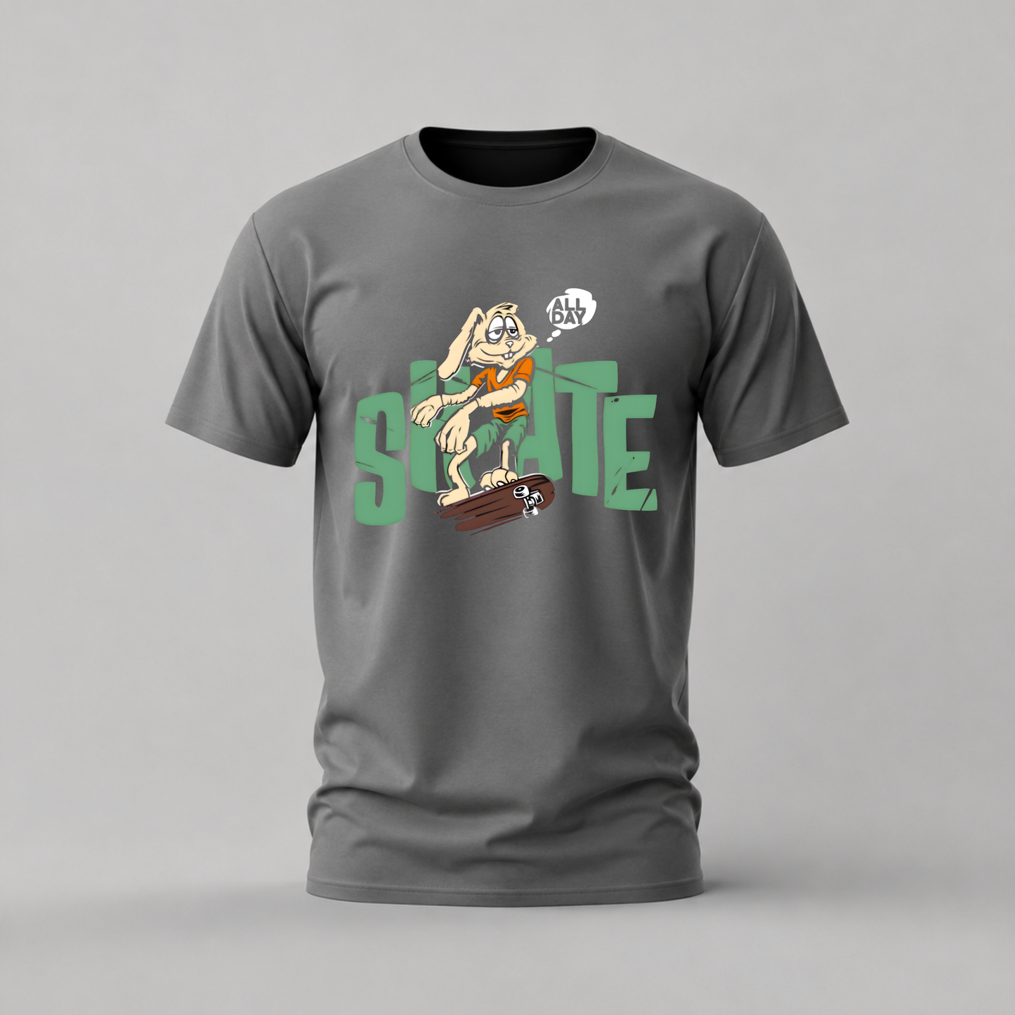 SKATE ALL DAY Rabbit Graphic T-Shirt