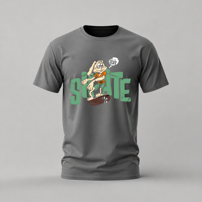 SKATE ALL DAY Rabbit Graphic T-Shirt