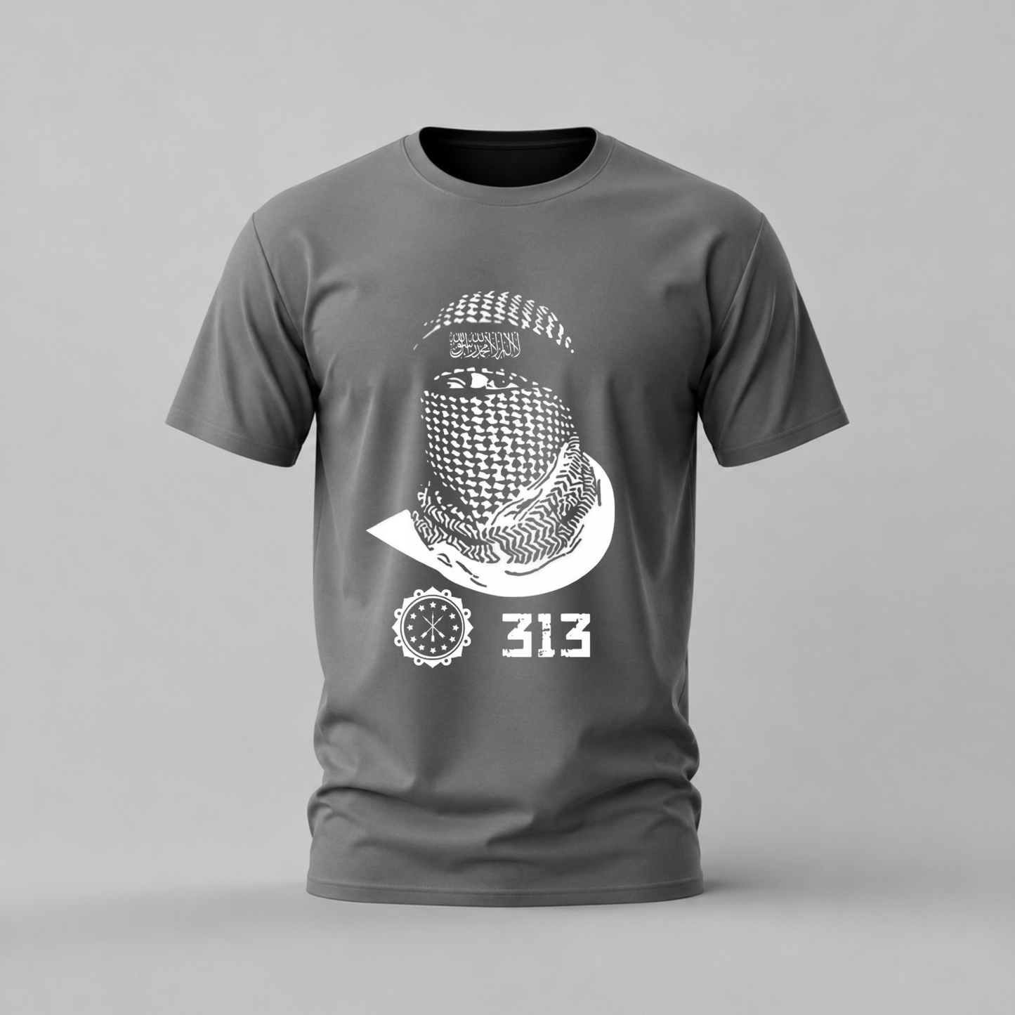 313 KEFFIYEH Arabic Graphic T-Shirt