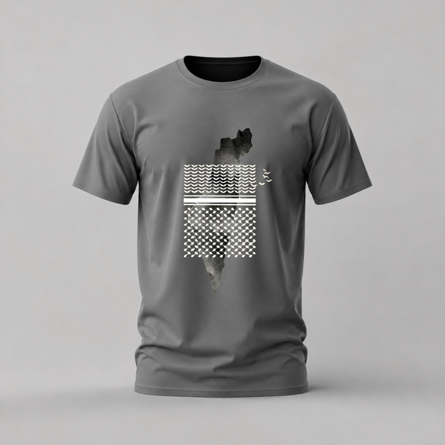 PALESTINE MAP Pattern Graphic T-Shirt