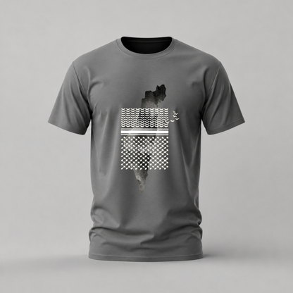 PALESTINE MAP Pattern Graphic T-Shirt