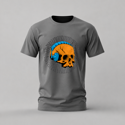SKULL HEADPHONES Graphic T-Shirt