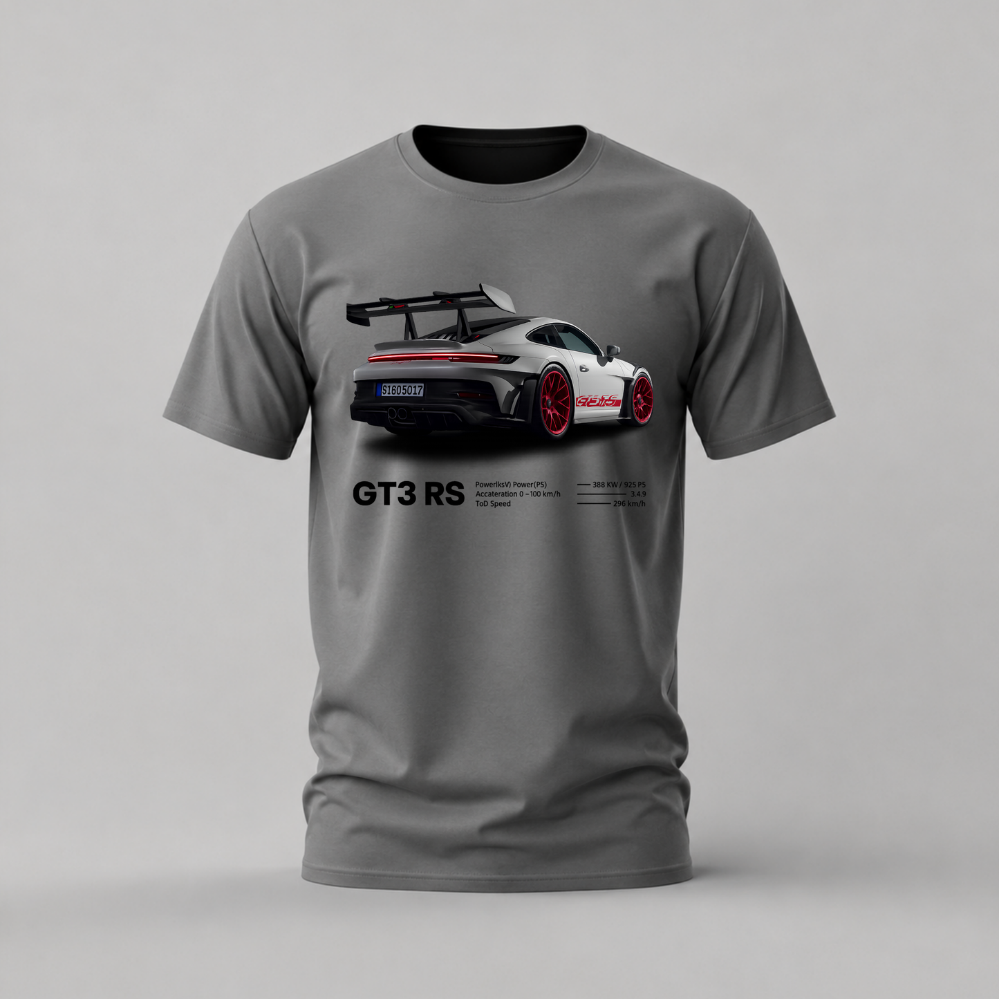 PORSCHE 911 GT3 RS Rear Graphic T-Shirt