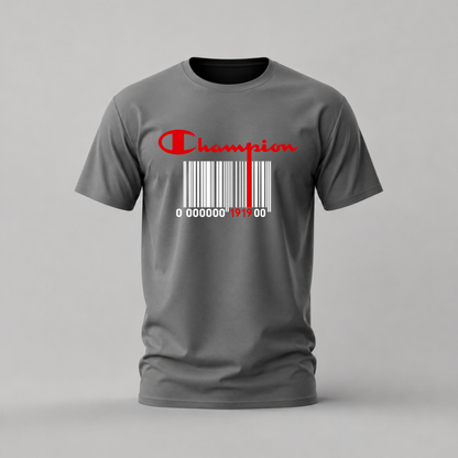 CHAMPION Barcode Logo Graphic T-Shirt