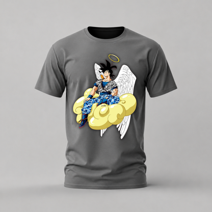 Angel Goku Cloud Graphic White T-Shirt