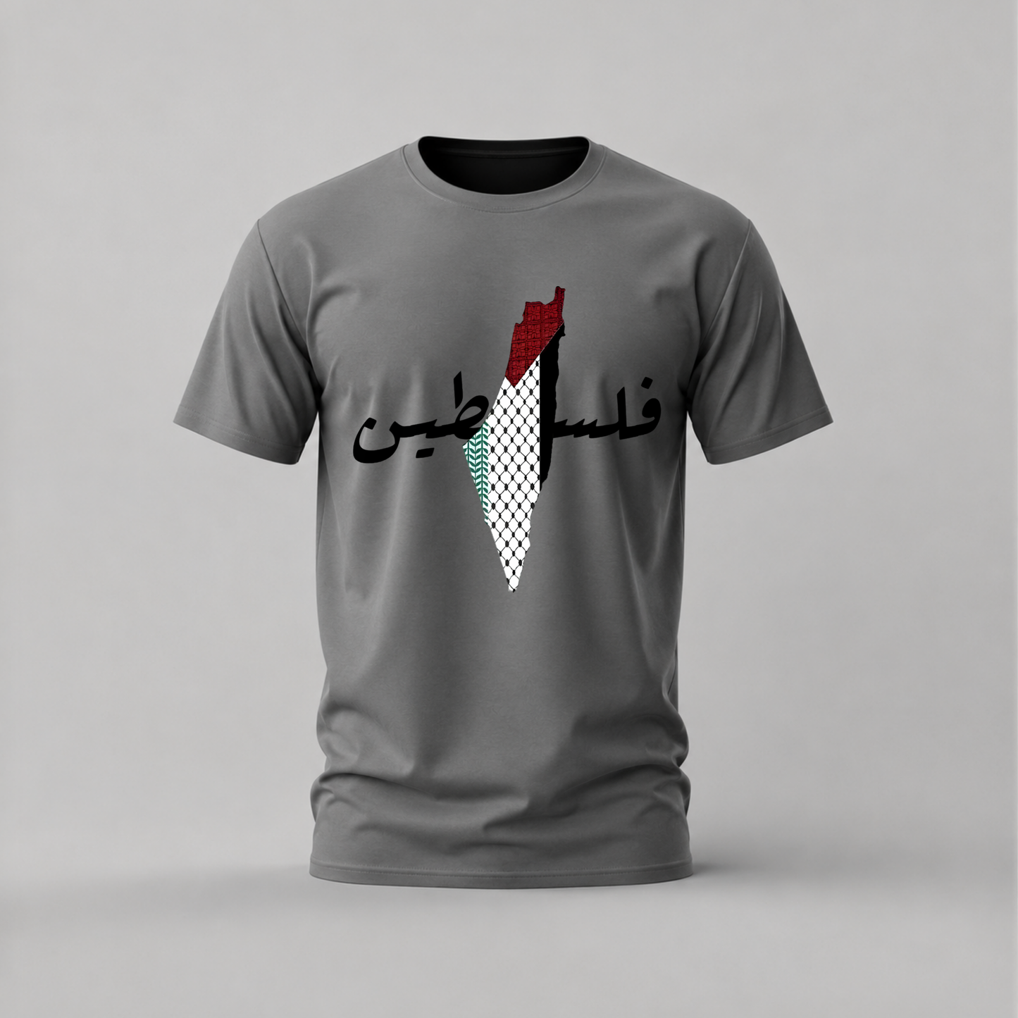 PALESTINE Keffiyeh Map Graphic T-Shirt