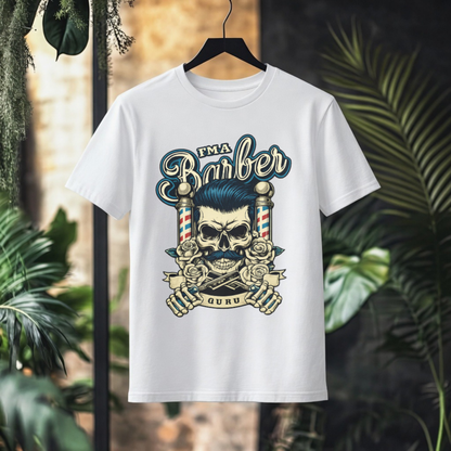 FMA BARBER Guru Skull Graphic T-Shirt