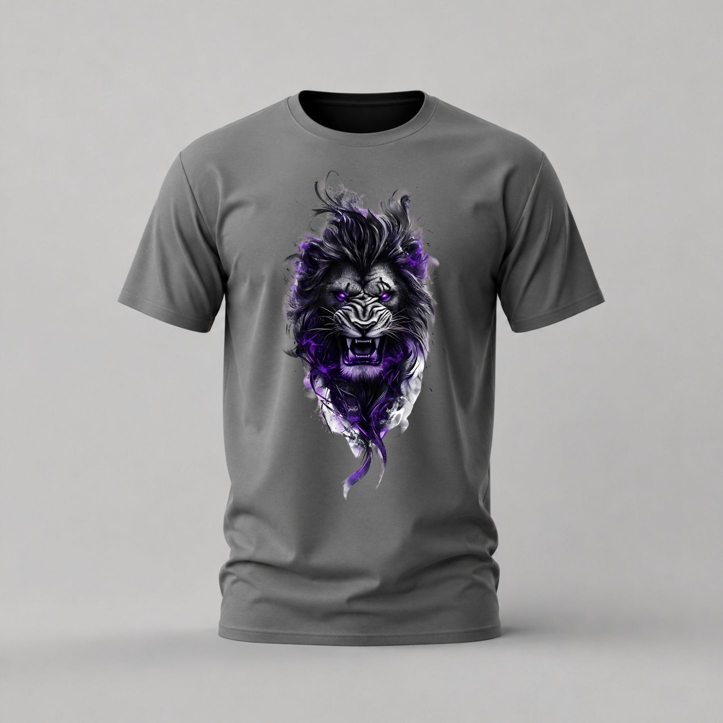 PURPLE EYE LION Graphic T-Shirt