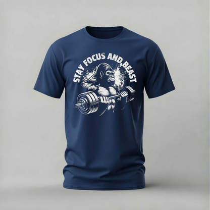 STAY FOCUS AND BEAST Graphic T-Shirt