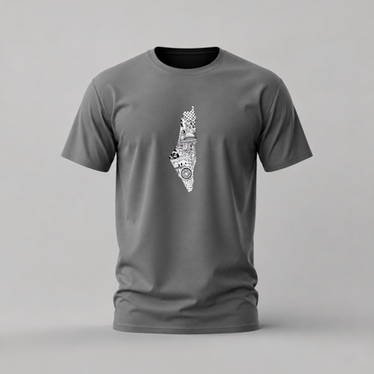 PALESTINE Map Graphic T-Shirt
