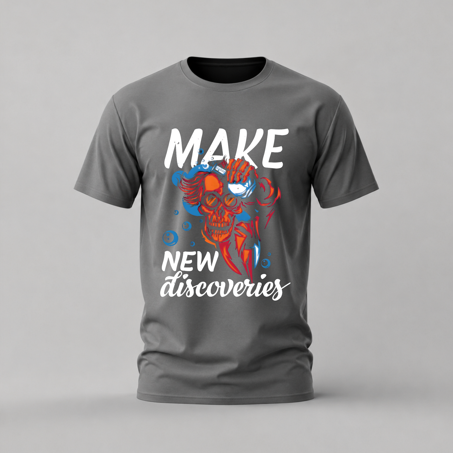 MAKE NEW DISCOVERIES Skull Graphic T-Shirt
