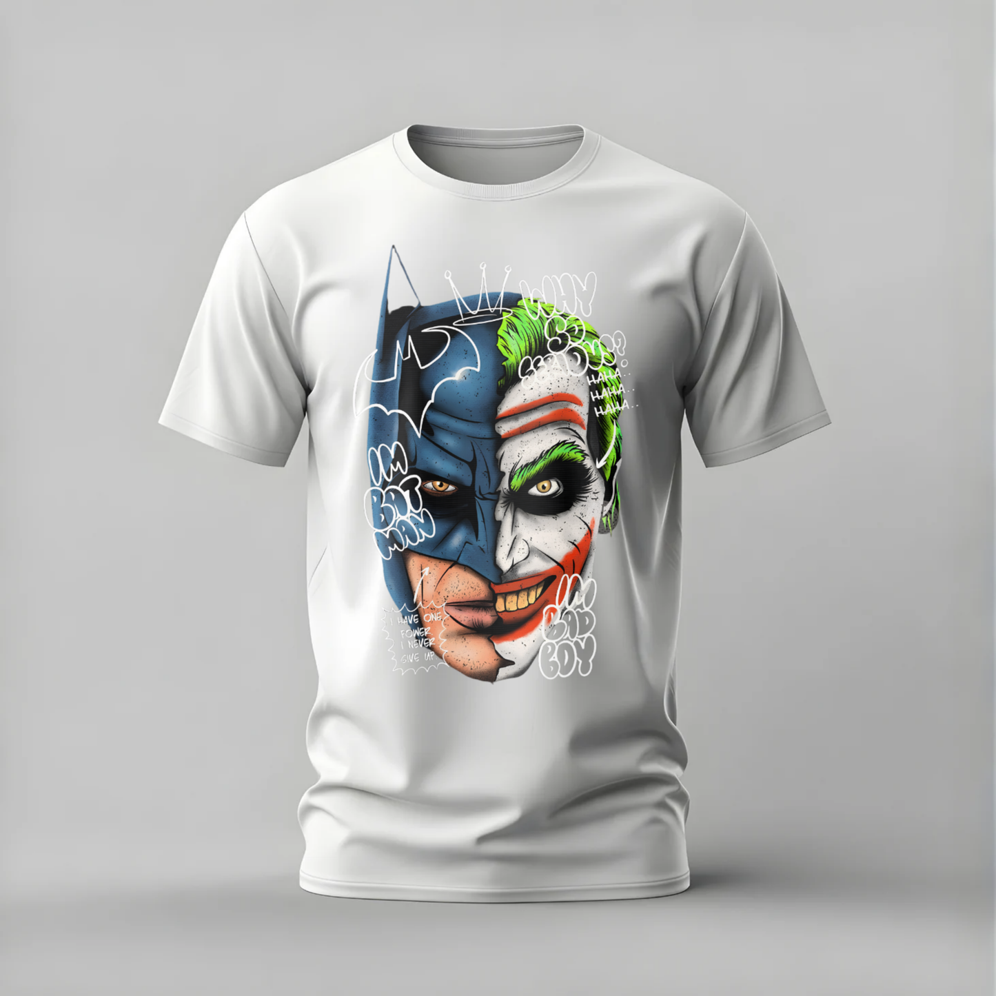 BATMAN JOKER Split Face Graphic T-Shirt