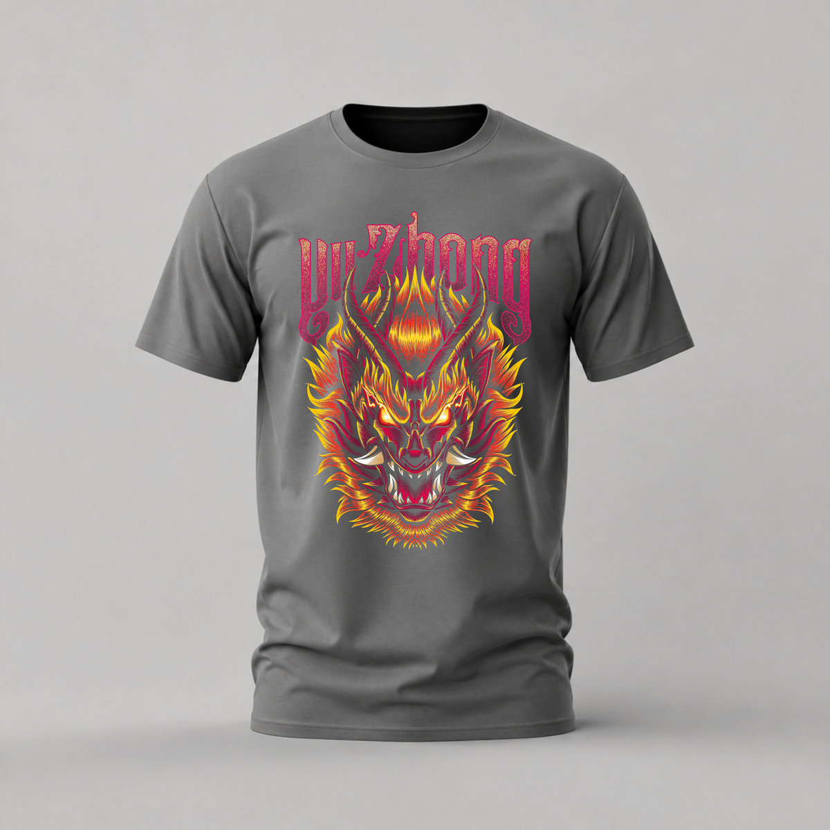 YU ZHONG DRAGON Graphic T-Shirt