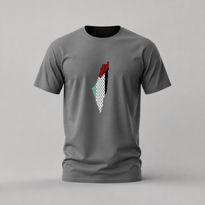 PALESTINE MAP Pattern Graphic T-Shirt