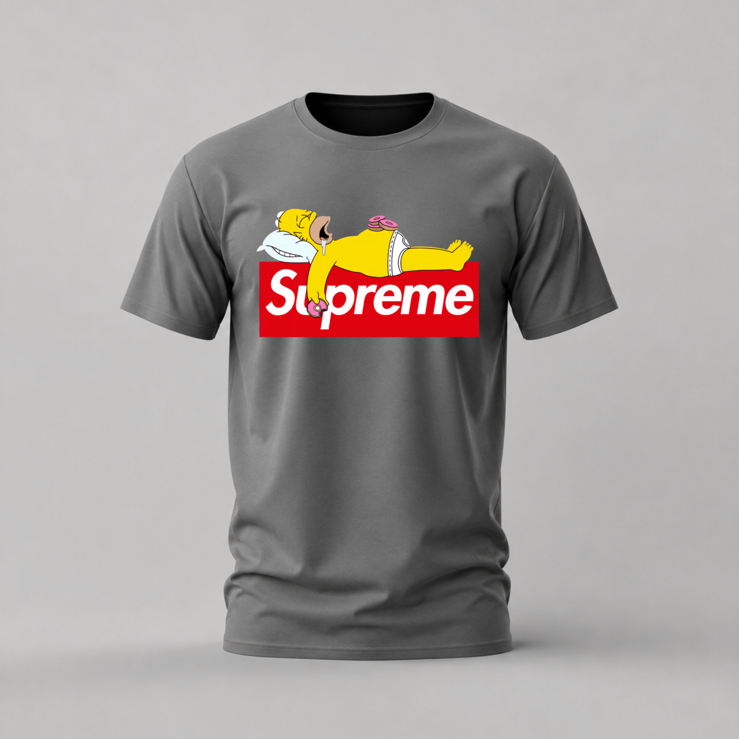 HOMER SIMPSON Supreme Donut Graphic T-Shirt