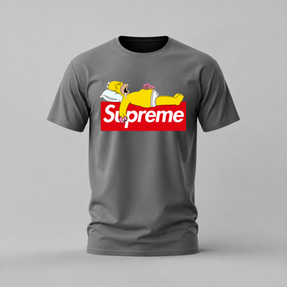 HOMER SIMPSON Supreme Donut Graphic T-Shirt