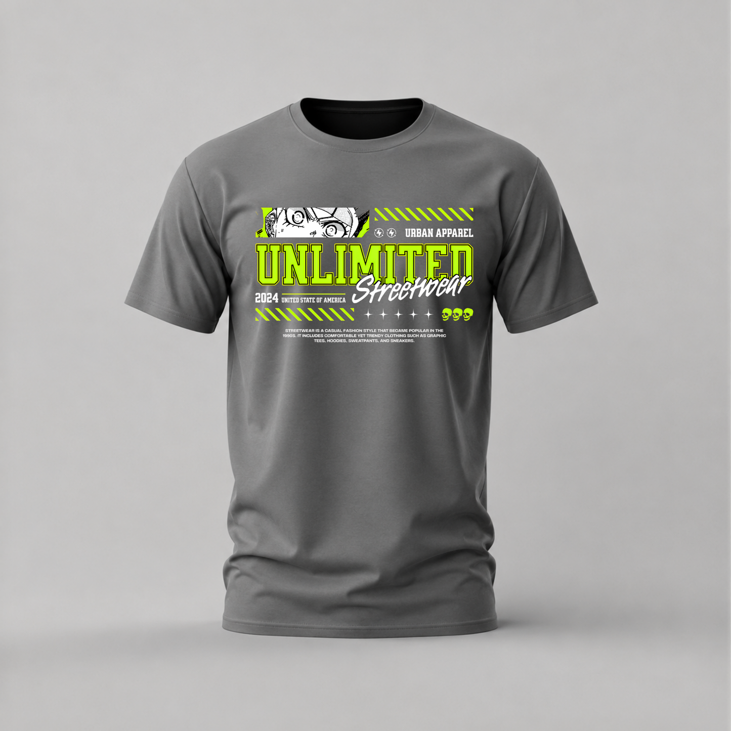 UNLIMITED Streetwear Anime Graphic T-Shirt