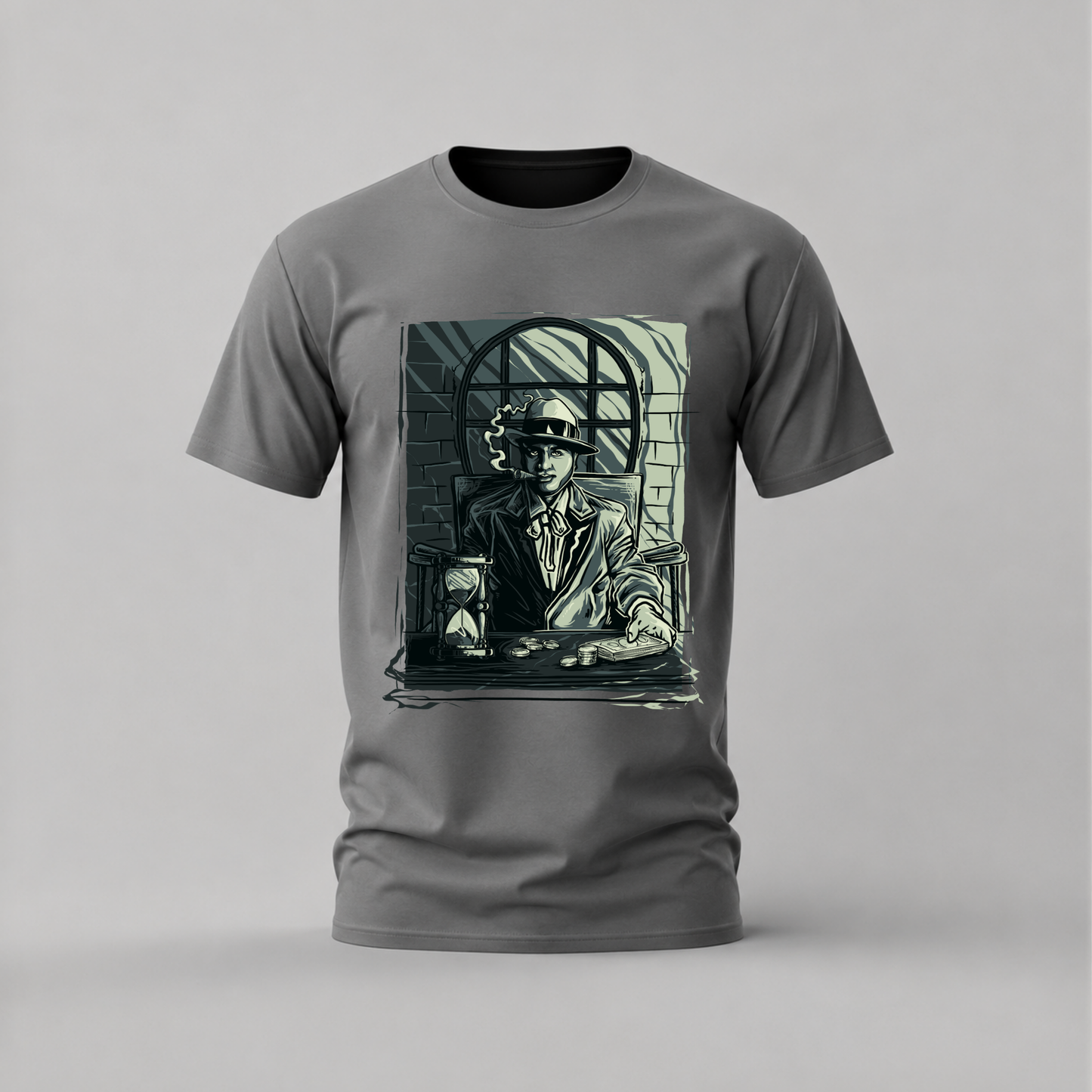 NOIR GANGSTER Money Graphic T-Shirt