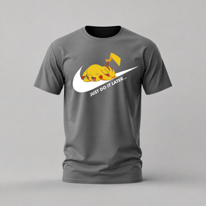 PIKACHU Just Do It Later Graphic T-Shirt