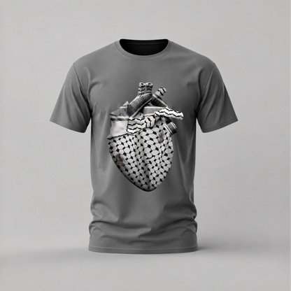 KEFFIYEH HEART Graphic T-Shirt