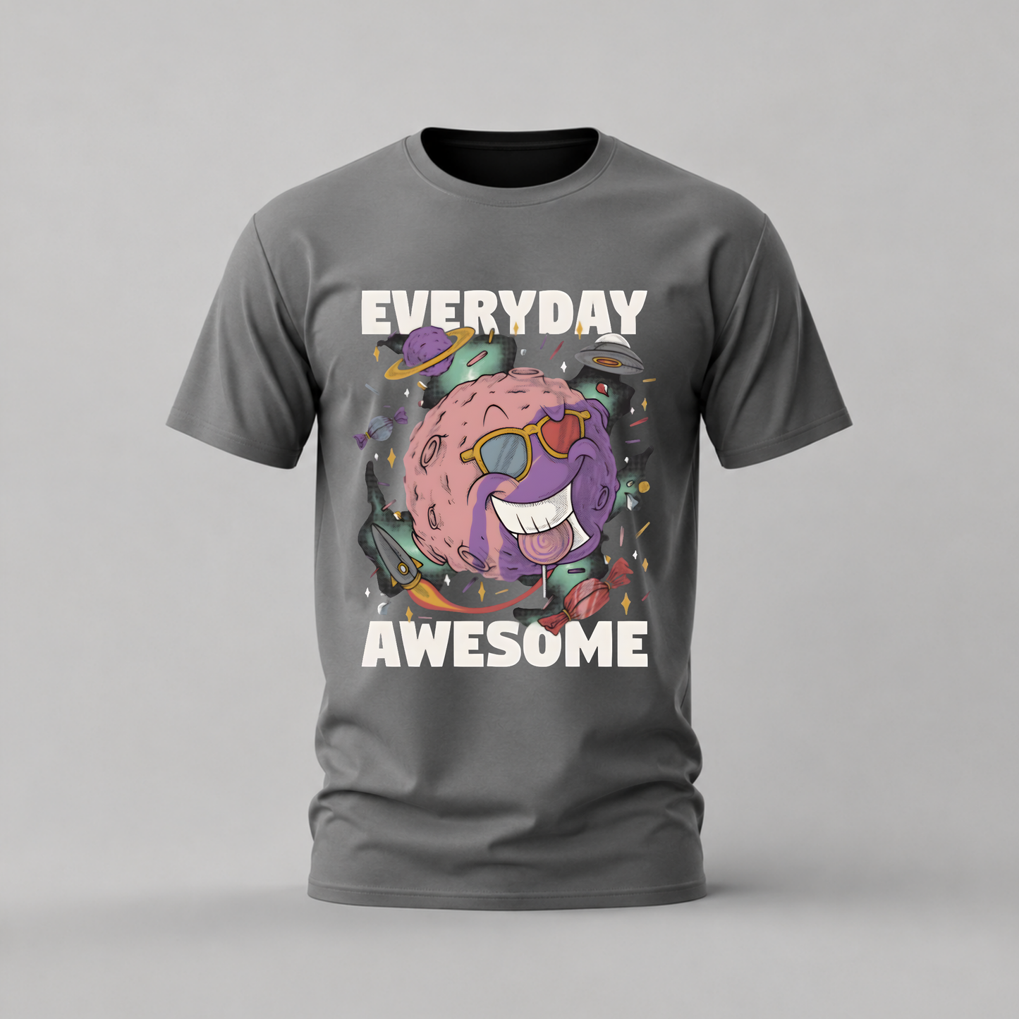 EVERYDAY AWESOME Planet Graphic T-Shirt